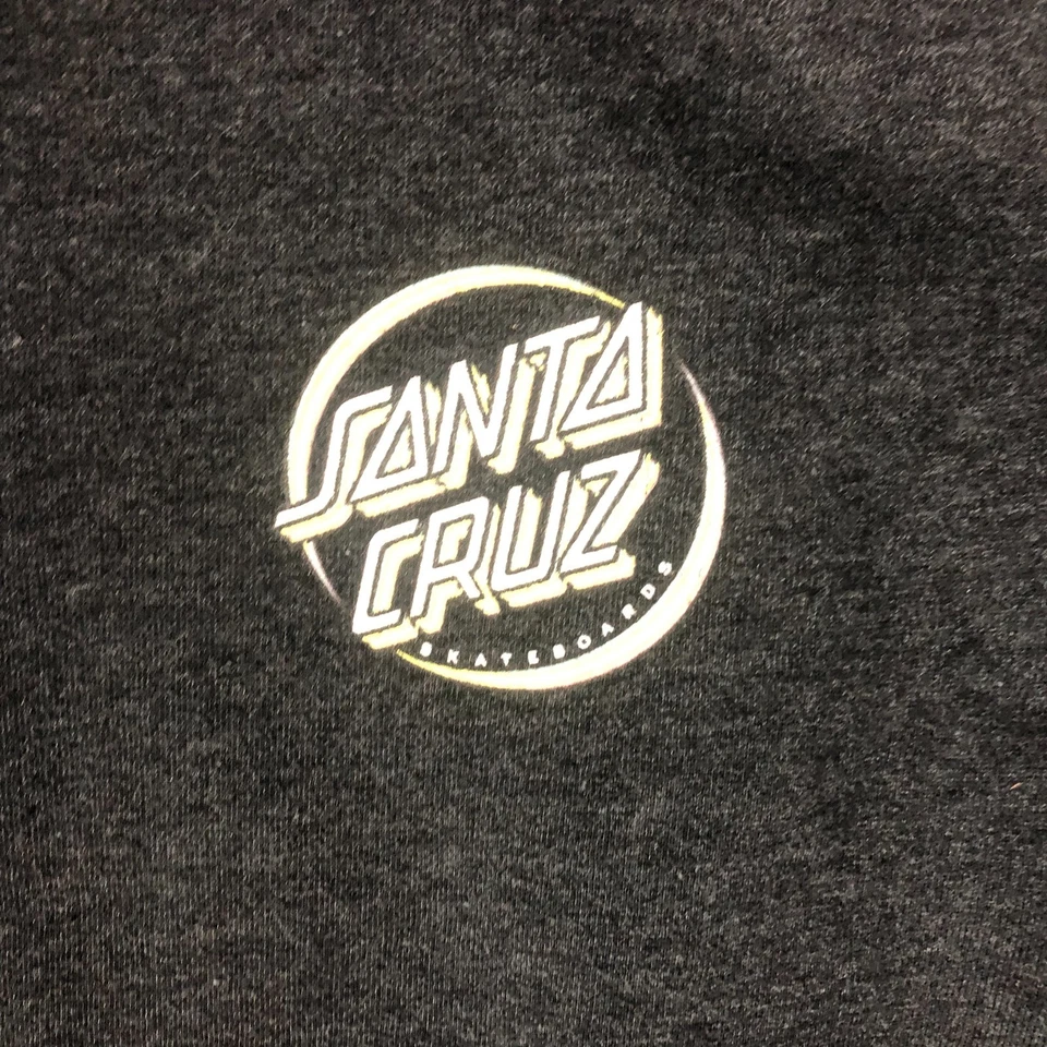 Suéter Santa Cruz Mujer Mediano Negro Recortado Pullover Sudadera con Capucha Damas Sin Cuerdas Foto 2 de 4