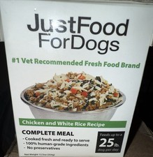 JustFoodForDogs Pantry Fresh Dog Food Flavor Chicken  White Rice 4 Pack