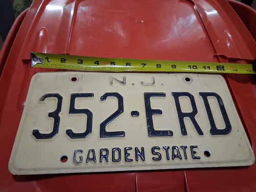 1960's-70's New Jersey Garden State License Plate