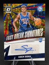 2024-25 Mosaic Fast Break Signatures Adem Bona Auto RC Gold Rookie 9/10 76ers