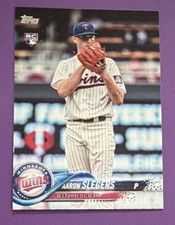 Topps 2018 Series 1 Aaron Slegers #277 Minnesota Twins Rookie Baseball Card