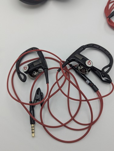 Beats Dr. Dre Powerbeats In Ear Hook Cuffie Sportive Cablate Rosso Usato - Foto 2 di 6