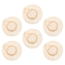 6 Pcs Handmade Straw Hat Mini Craft Hats Doll Caps for Crafts Tiny