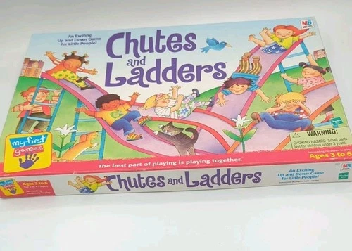 VTG 1999 Chutes And Ladders Board Game Milton Bradley Hasbro Complete In Box