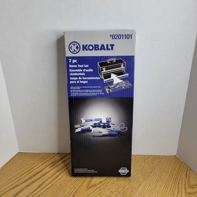 7 Piece KOBALT All Purpose Home Hand Tool Set With Tray Fit Into Tool Box NIB