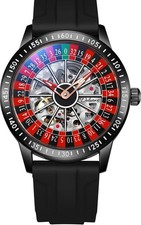 Men's Mechanical Luxury Roulette Watch , S Steel Case , Premium Rubber Straps.