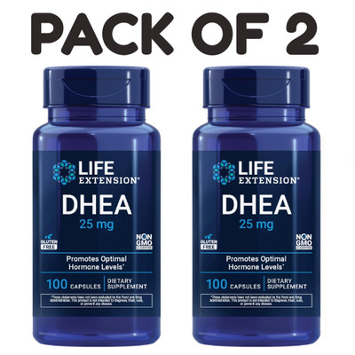 Life Extension DHEA   25 mg   100 Capsules   Pack of 2