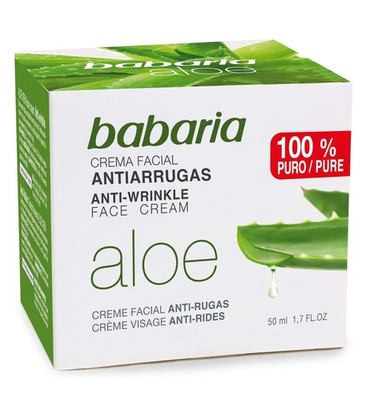 Babaria Natural Anti Wrinkle Face Cream Aloe Vera 50ml