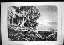 Antique Print Kabar Or Council War Madagascar Meeting Circle Outdoors 1863 19th