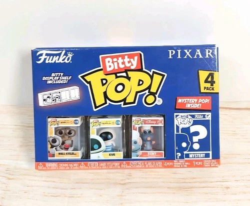 Funko Bitty Pop! Pixar WALL-E, EVE, REMY & Mystery Figure 4-pack Sealed