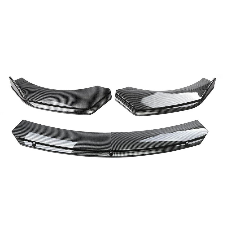 For Volvo V40 V50 V60 Front Bumper Lip Kit Spiltter Carbon Fiber Look Canards US Foto 4 de 4