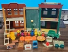 Vintage 1974 Fisher Price Little People Play Family Sesame Street House #938 Lot