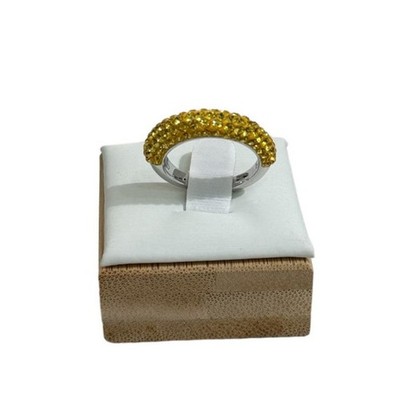 Swarovski Atelier Tigris ring Yellow, Rhodium plated size 6/52 New
