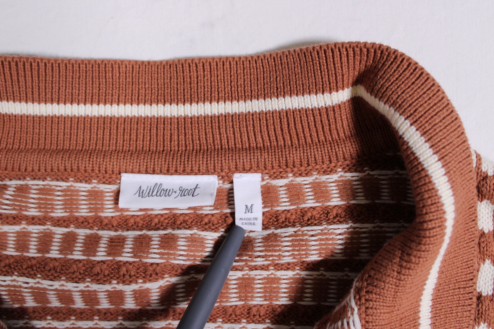 Willow + Root Collard Split Neck Cropped Sweater … - image 2