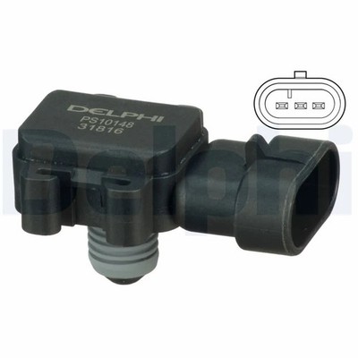 Sensor, Ladedruck Delphi Technologies PS10148  für OE 1247049 - 16235939