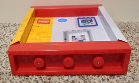 LEGO Red Lego Block 5 x 7 Picture Frame that is Stackable! #4113New & Sealed!