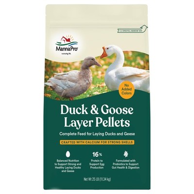 Duck Layer Pellet Feed 25 Pounds High Protein Probiotics Manna Pro Increased
