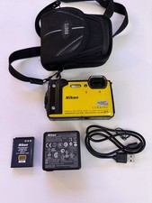 Nikon Coolpix W300 Digital Camera Underwater Waterproof Yellow GPS WiFi 4K WORKS