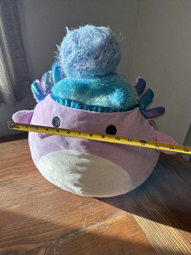 Squishmallows 16" The Purple Axolotl Squish Doos Monica With Winter Hat B4 - Picture 6 of 15