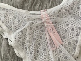 Victoria's Secret Brazilian Panty Dream Angels White Eyelet & Mesh Back S M L XL