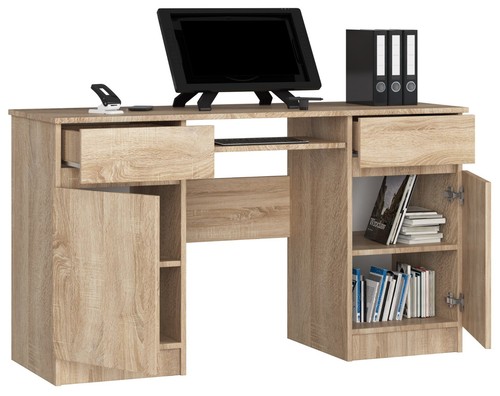 Küchen Glashängeschrank 80 Cm - Für Dave 240 Eiche Sonoma Trüffel, 2 Türen, 1 Boden