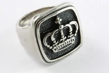 Royal Crown Lily Ring Signet Ring Stainless Steel / 482
