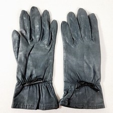 Vintage Bravura Gray Leather Gloves Womens Size Medium