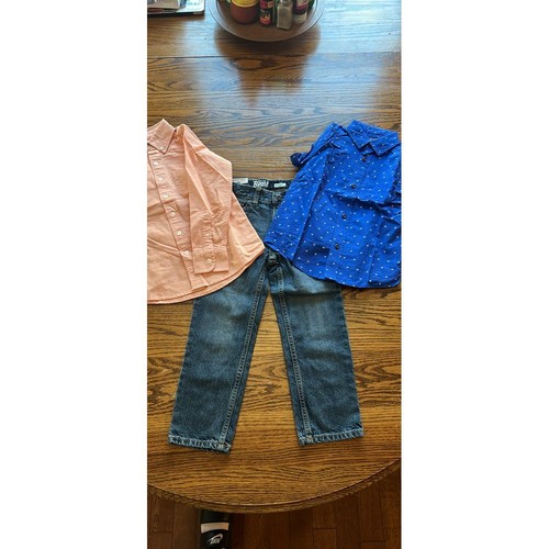 4T Boys Outfit - Oshkosh Jeans, Lands End Long, Children's Place Short