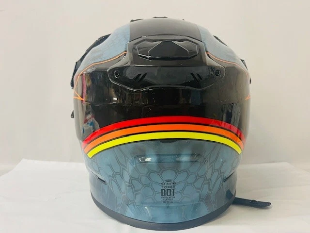 Casco oculto Fly Racing Trekker Kryptek en pizarra/negro/rojo, talla grande- NUEVO Foto 4 de 4