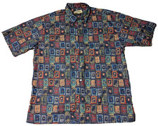 VTG TRAVELSMITH X TORI RICHARD Cotton Lawn Men Large Blue AOP Shirt Made In USA