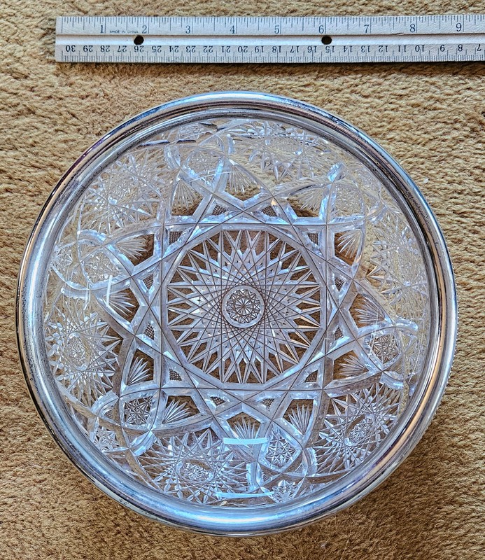 Antique Gorham Sterling Silver and Brilliant Cut Glass Bowl