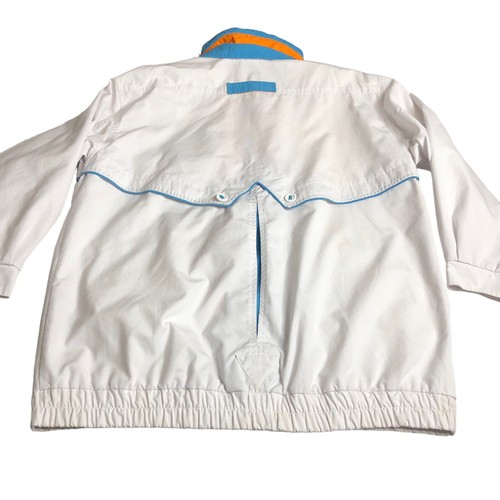 Vintage Be In The Current Seen Jacket Womens Large White 90s 80s Retro Coat - Picture 3 of 21