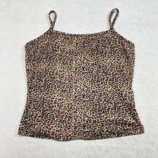 Shein Womens Top sz S Leopard Adjustable Straps Lightweight Stretch Camisole
