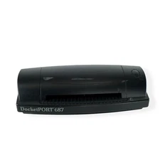 DocketPort 687 DP687 Ultra Compact Duplex ID Card Scanner Black USB-Powered