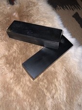 BUFFALO HORN KNIFE HANDLE BLOCK, 5” X 1 1/2” X 1”, Black, Knife Making Supply