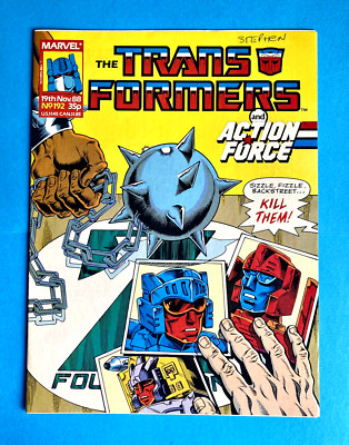 TRANSFORMERS AND ACTION FORCE #192 (VOL 1)  MARVEL UK COMIC  19th NOV 1988  VG