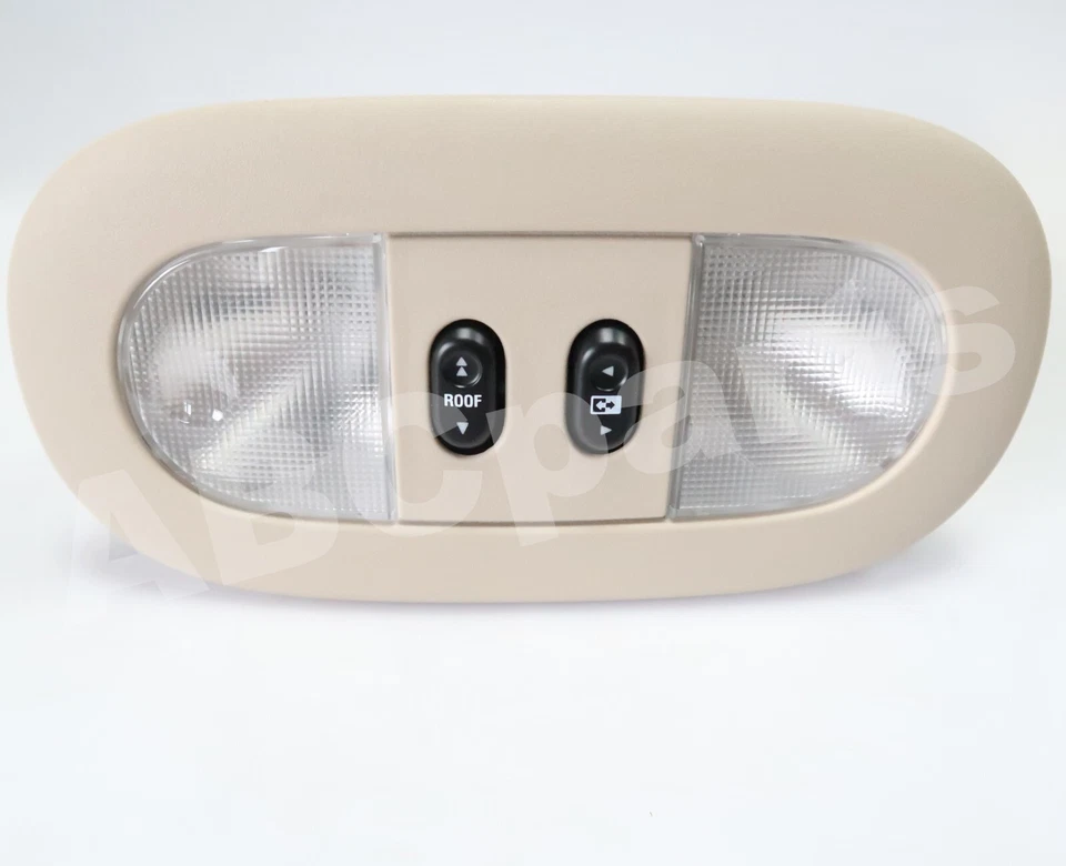 Overhead Console w/ LED Dome Map Light & Sunroof Switch for Ford F150 04-08 Tan - Image 3 of 4
