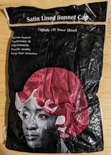 Satin Lined Bonnet Cap - Tightly Fit Your Head - Red