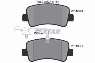 TEXTAR 2511201 TEXTAR Bremsbelagsatz, Scheibenbremse passend für NISSAN OPEL