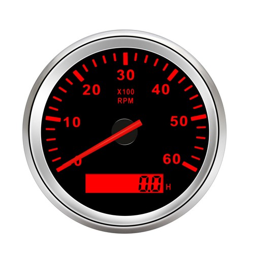 85mm Drehzahlmesser Tachometer Gauge 0-6000RPM Für Auto Marine Boot LKW - Picture 6 of 21