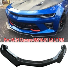 Fits For 16-23 Chevy Camaro 1LE Style Front Bumper Lip Spoiler Carbon Fiber Look