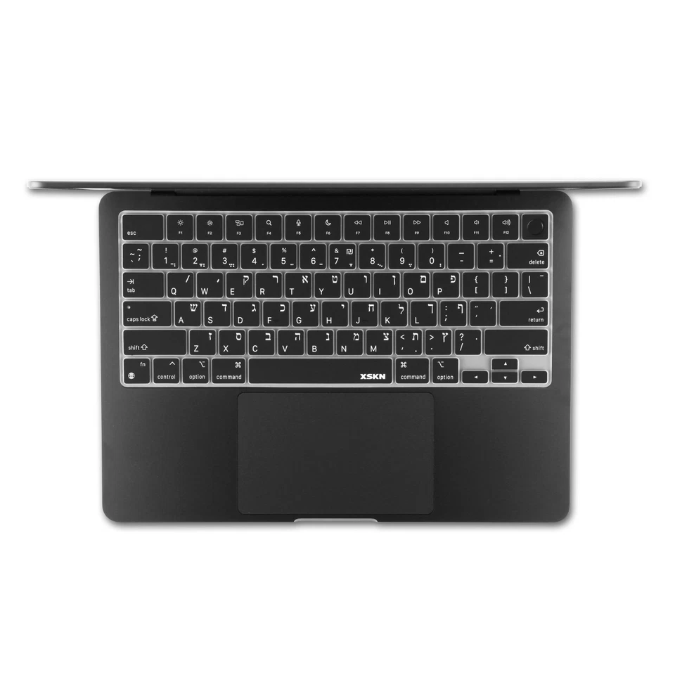 XSKN US EU Hebrew Silicone Keyboard Cover for 2022-2025 Macbook Air 13.6/15.3 - Image 2 of 4