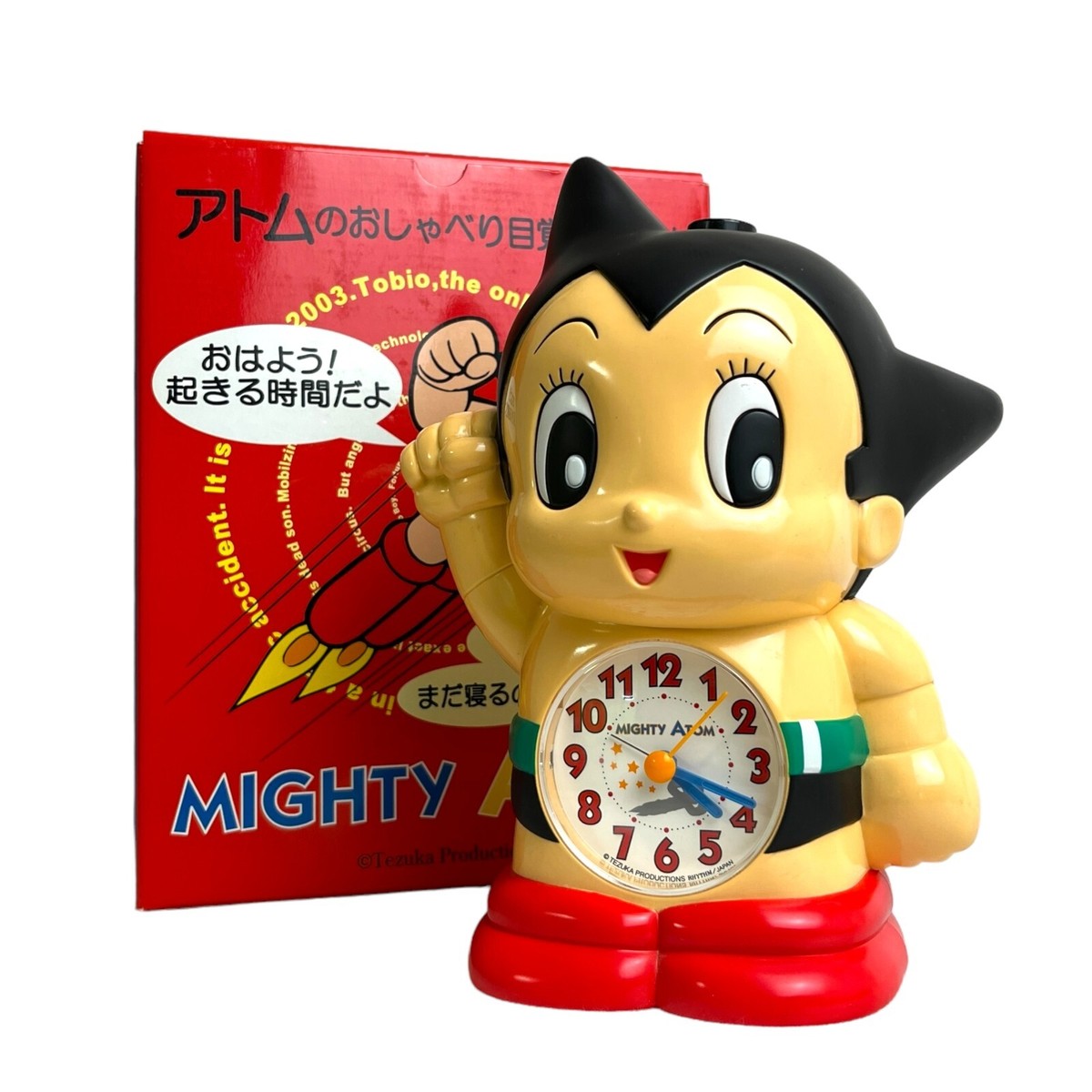 w/Box] RHYTHM Astro Boy Talking Alarm Clock Atom Rare Japan Anime