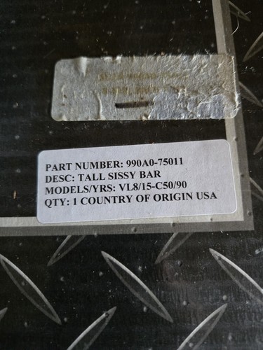 NEW Suzuki OEM Genuine Backrest Tall Passenger Back Pad 990A0-75011 TM R3S3 - Picture 3 of 3