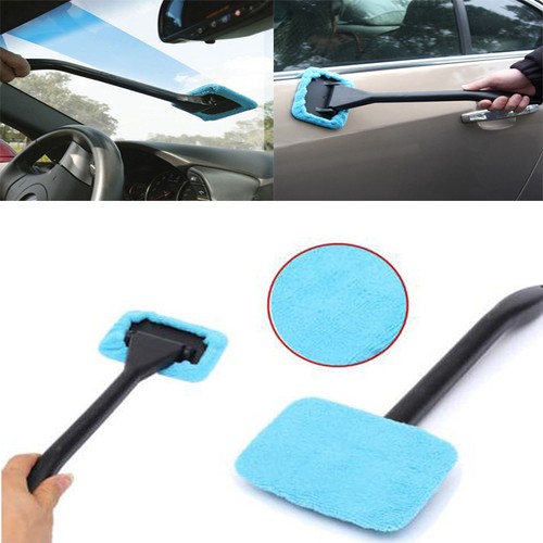 Washable Car Winshield Microfibre Cleaner Glass Demister Handle Cloth Wiper Wand