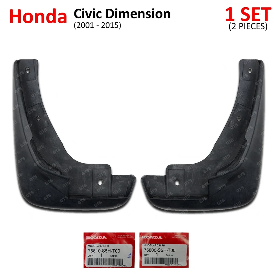 Fits Honda Civic Dimension Sedan 2001 05 Lh+Rh Front Mud Splash Guard - Image 3 of 4