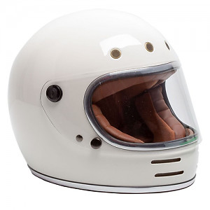 XL RXT STONE Retro Vintage Full Face Motorbike Road Helmet White