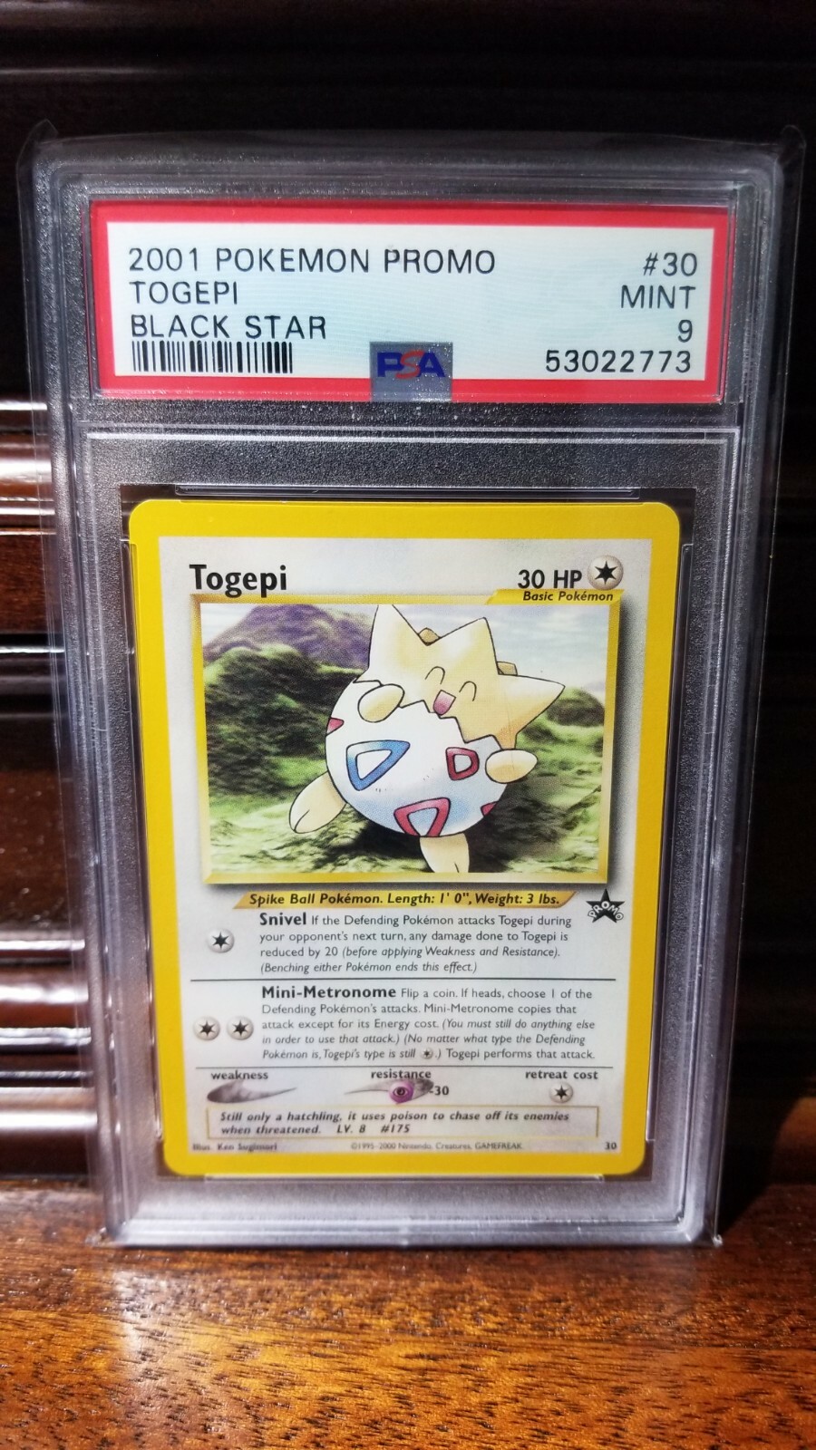 2001 Pokemon Togepi Black Star Promo #30 PSA 9