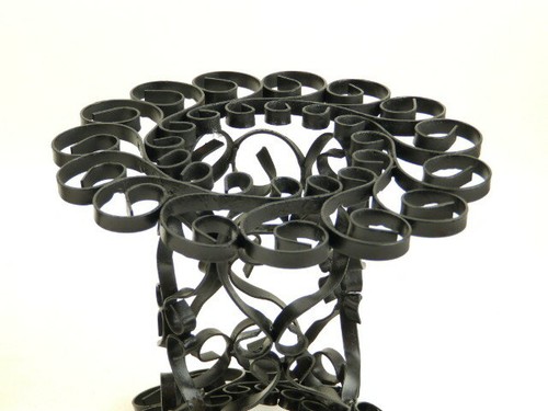Mid Century Modern/Vintage Black Iron Bowl & Candle Holder Set Umanoff Grenada - Picture 6 of 12