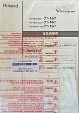 Roland CY-15R CY-14C CY-12H V-Drum Pads Original Owner's Manual, New in Plastic.